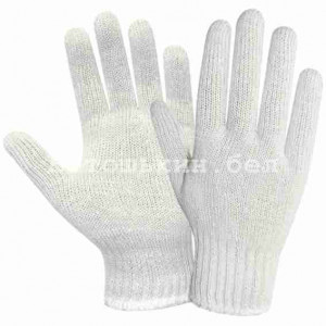 изображение перчаток рабочих х/б трикотажных 7 нитей 7,5 класса вязки без нанесения ПВХ