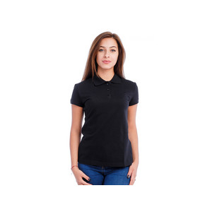 изображение женской рубашки поло черного цвета